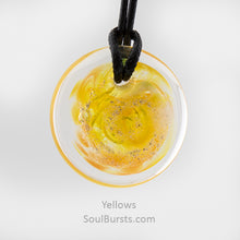 Load image into Gallery viewer, Glass Pendant with Ashes - Cremation Jewelry - Yellow