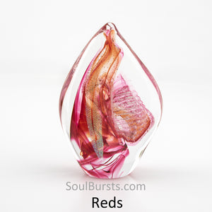 Cremation Ashes in Glass - Red Spirit Sail