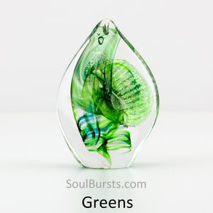 Cremation Ashes in Glass - Green Spirit Sail