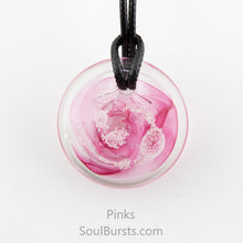 Load image into Gallery viewer, Glass Pendant with Ashes - Cremation Jewelry - Pink