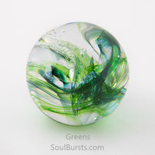 Load image into Gallery viewer, Cremation Orbs in Glass - Ash Orbs - Green