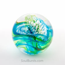 Load image into Gallery viewer, Cremation Orbs in Glass - Ash Orbs - Caribbean