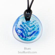 Load image into Gallery viewer, Glass Cremation Necklace - River - Blue