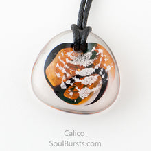 Load image into Gallery viewer, Glass Cremation Necklace - River - Calico