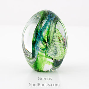 Glass Cremation Keepsakes - Green Soul Dance