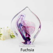 Load image into Gallery viewer, Cremation Ashes in Glass - Purple Fuchsia Spirit Sail