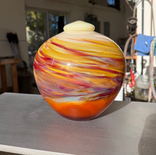 Load image into Gallery viewer, Sunrise Urn for ashes - Reds and Golds