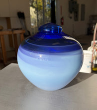 Load image into Gallery viewer, Sky Blue Urn for Ashes - Purples and Blues