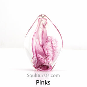 Cremation Ashes in Glass - Pink  Spirit Sail
