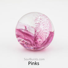 Load image into Gallery viewer, Cremation Orbs in Glass - Ash Orbs - Pink