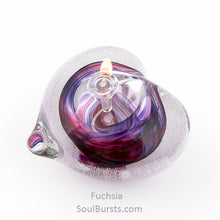 Load image into Gallery viewer, Cremation Glass Heart - Purple Fuchsia