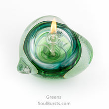 Load image into Gallery viewer, Cremation Glass Heart - Green
