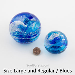 Cremation Orbs in Glass - Ash Orbs - Sizes