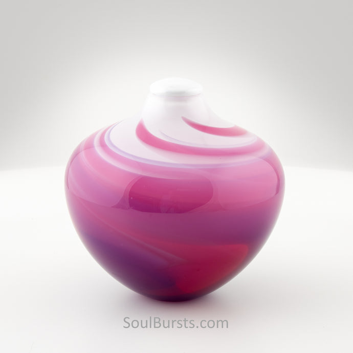 Pink Glass Urn for Ashes