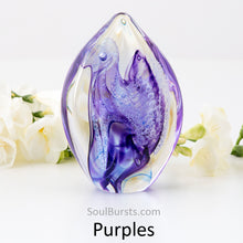 Load image into Gallery viewer, Cremation Ashes in Glass - Purple Spirit Sail