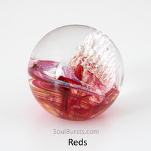 Load image into Gallery viewer, Cremation Orbs in Glass - Ash Orbs - Red