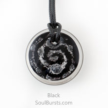 Load image into Gallery viewer, Glass Pendant with Ashes - Cremation Jewelry - Black