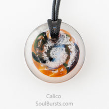 Load image into Gallery viewer, Glass Pendant with Ashes - Cremation Jewelry - Calico