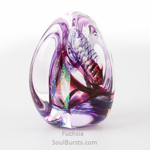 Glass Cremation Keepsakes - Purple Fuchsia Soul Dance
