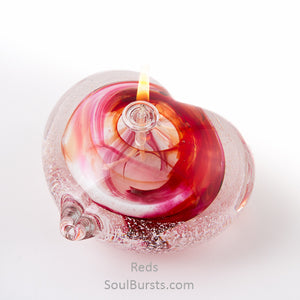 Cremation Glass Heart - Red