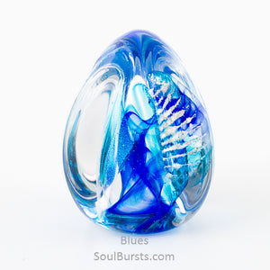 Glass Cremation Keepsakes - Blue Soul Dance