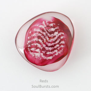 Cremation Stones for Ashes - River Touchstones - Red