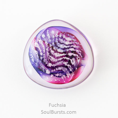Cremation Stones for Ashes - River Touchstones - Fuchsia