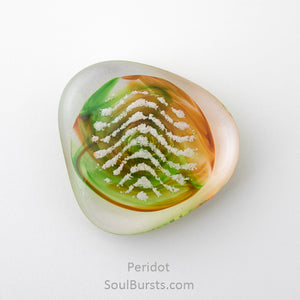 Cremation Stones for Ashes - River Touchstones - Peridot