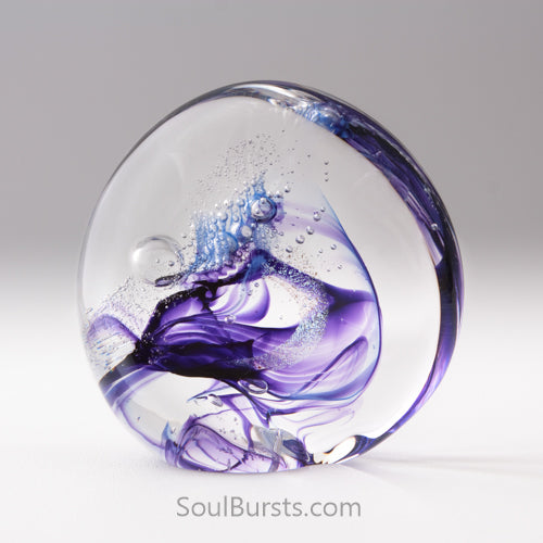 Blown Glass with Ashes - Purple