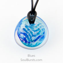 Load image into Gallery viewer, Glass Cremation Necklace - River - Blue