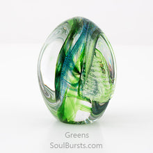 Load image into Gallery viewer, Glass Cremation Keepsakes - Green Soul Dance
