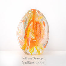 Load image into Gallery viewer, Glass Cremation Keepsakes - Orange Yellow Soul Dance